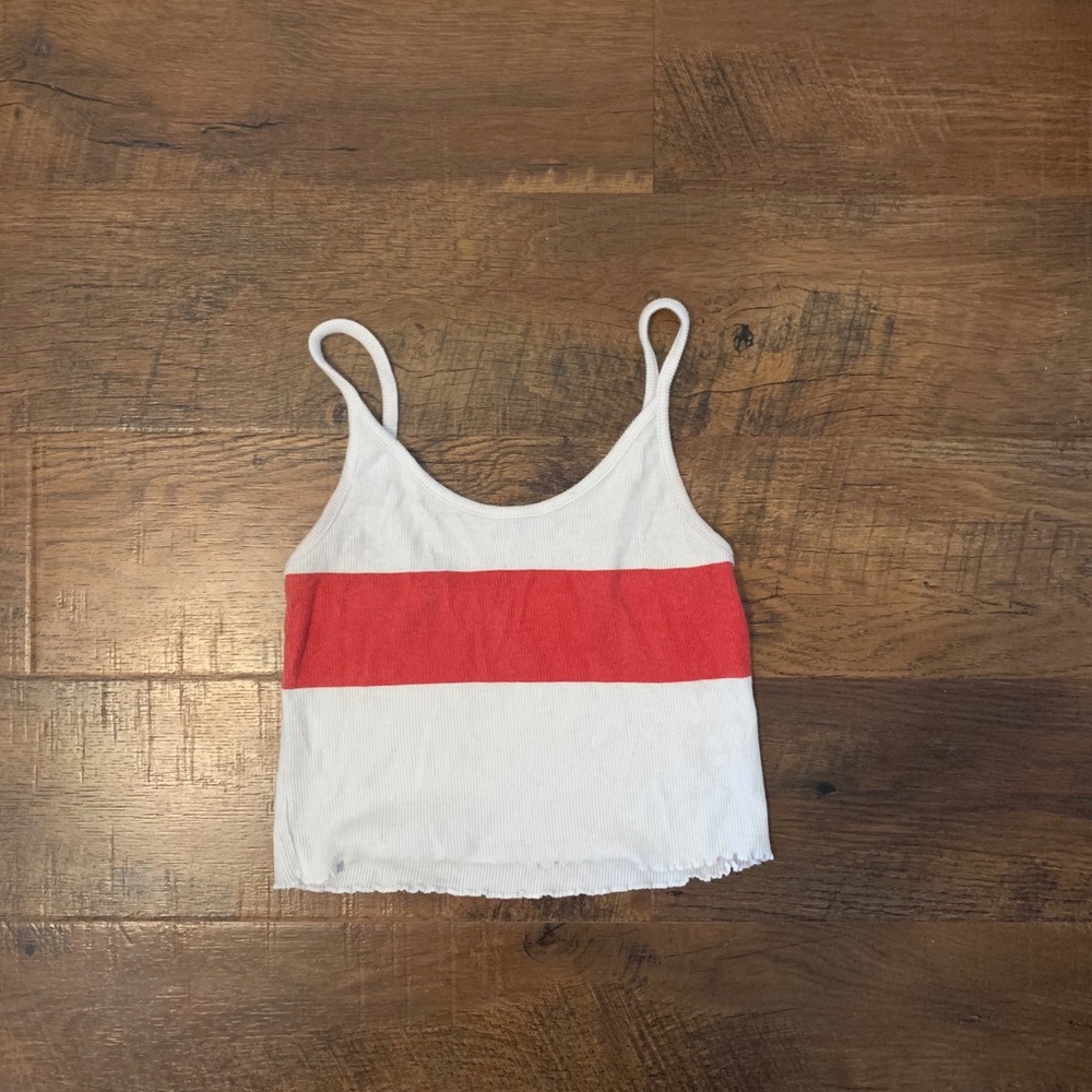 White and red tank top